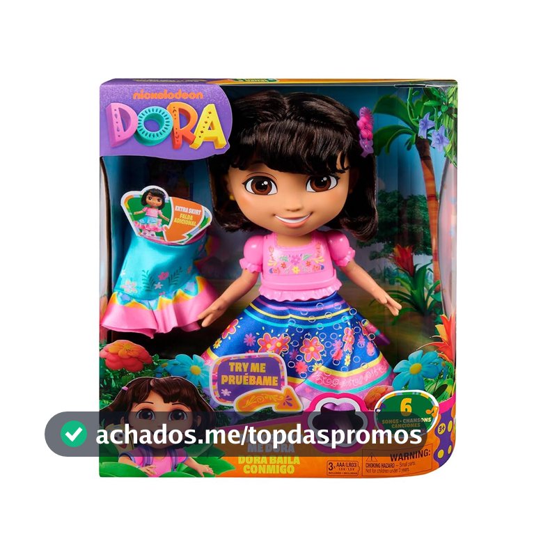 Sunny, Dora Aventureira, Boneca Dora Dançarina, com Saia Giratória e Sons