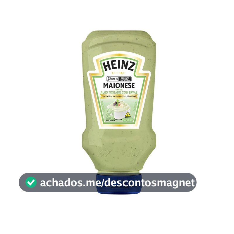 Heinz Maionese Alho Tostado com Ervas 215G