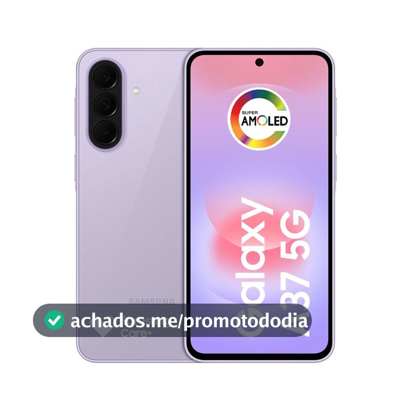 Celular Samsung Galaxy A37 5G 128GB, 6GB RAM, Câmera 50MP (Lavanda)