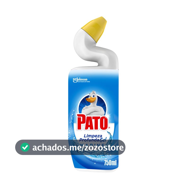 Pato Limpador Sanitário Gel Desinfetante, Marine, Limpeza Profunda 750ml