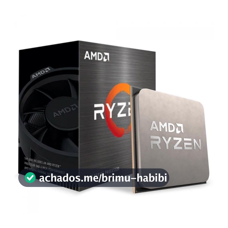 AMD Ryzen 7 5700 8 núcleos/16 Thread 65W TDP soquete AM4 L2+L3 Cache 20MB até 4,6GHz Boost Clock Wraith Stealth Cooler
