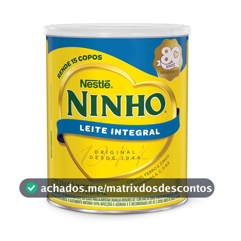 Leite em Pó Integral Ninho 380g