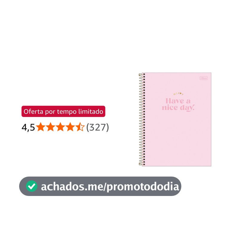 Caderno de 01 Matéria Capa Dura 2020 Happy 80 Folhas - Pacote com 4, Tilibra, 30.543-0, Multicolorido