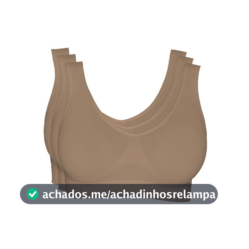 Kit 3 Tops Alças Largas HanesFeminino