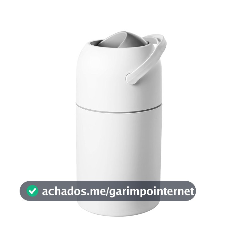 Lixeira Mágica Baby Mel - 3 em 1 Antiodor, Antibacteriana e Antiviral, Capacidade de 10L - Essencial para o Quarto do Bebê (Branco)