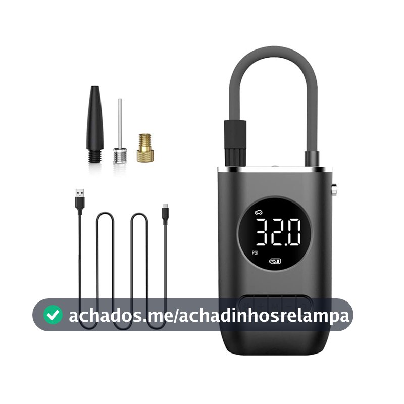 Mibee Compressor de ar portátil com inflador de pneu mini com bateria recarregável de 4000 mAh, bomba de pneu sem fio 150 PSI, luz de emergência LED, bomba de ar calibre de pressão para carro bicicleta motocicleta bola inflável