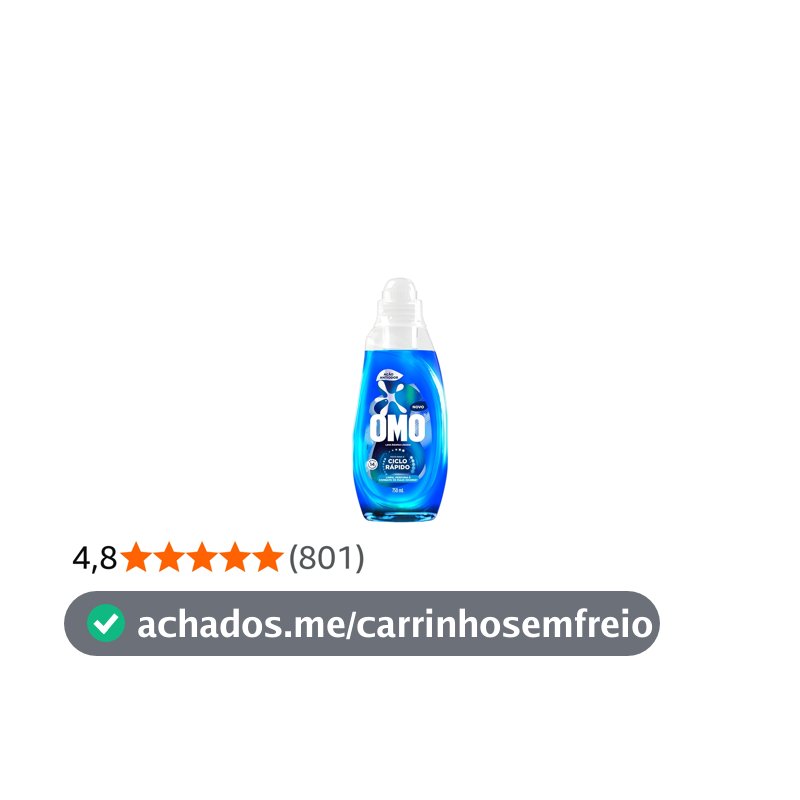 Lava-Roupas Líquido Omo Ciclo Rápido Ação Antiodor Frasco 750ml