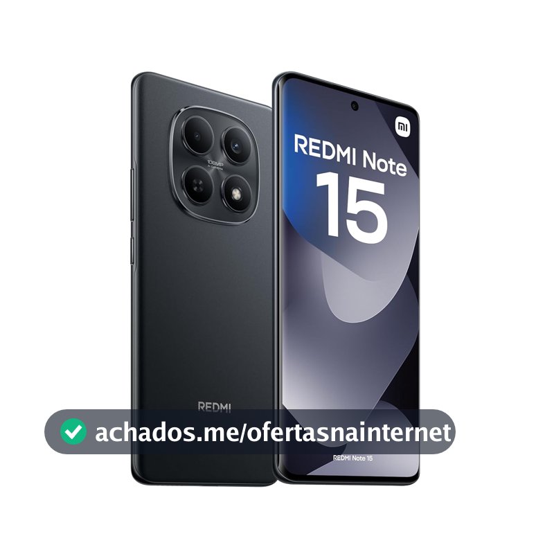Smartphone Xiaomi Redmi Note 15 Preto 8GB RAM 256GB ROM (2510DRA23L)