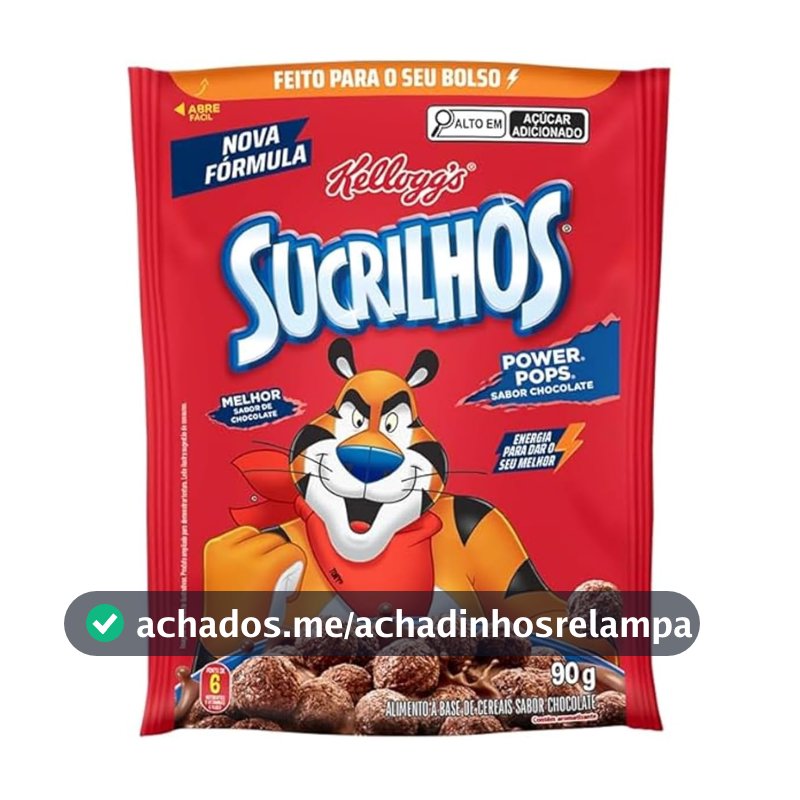 Cereal Sucrilhos PowerPops sabor Chocolate Kellogg's 90g