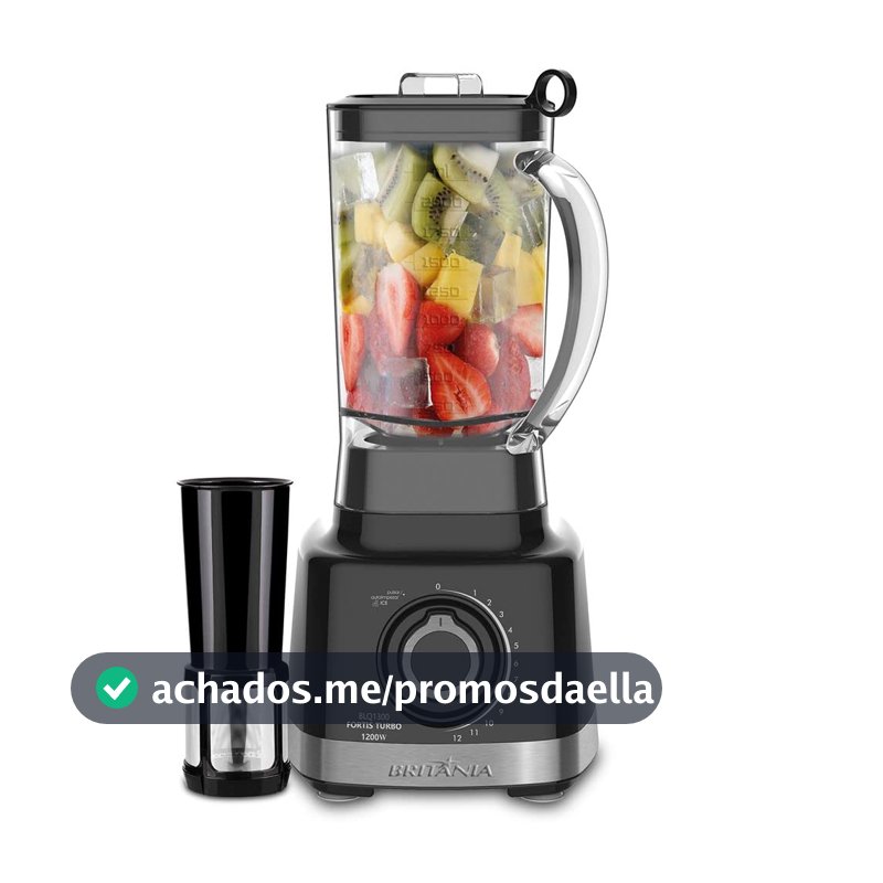 Liquidificador Turbo, Blq1300p, 1400W, 3L, Chumbo, 127v, Britânia