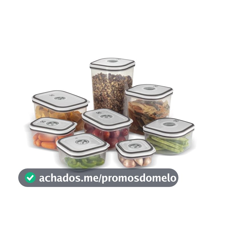 Electrolux Kit 8 Potes Herméticos Plástico Multiuso Vedação Silicone