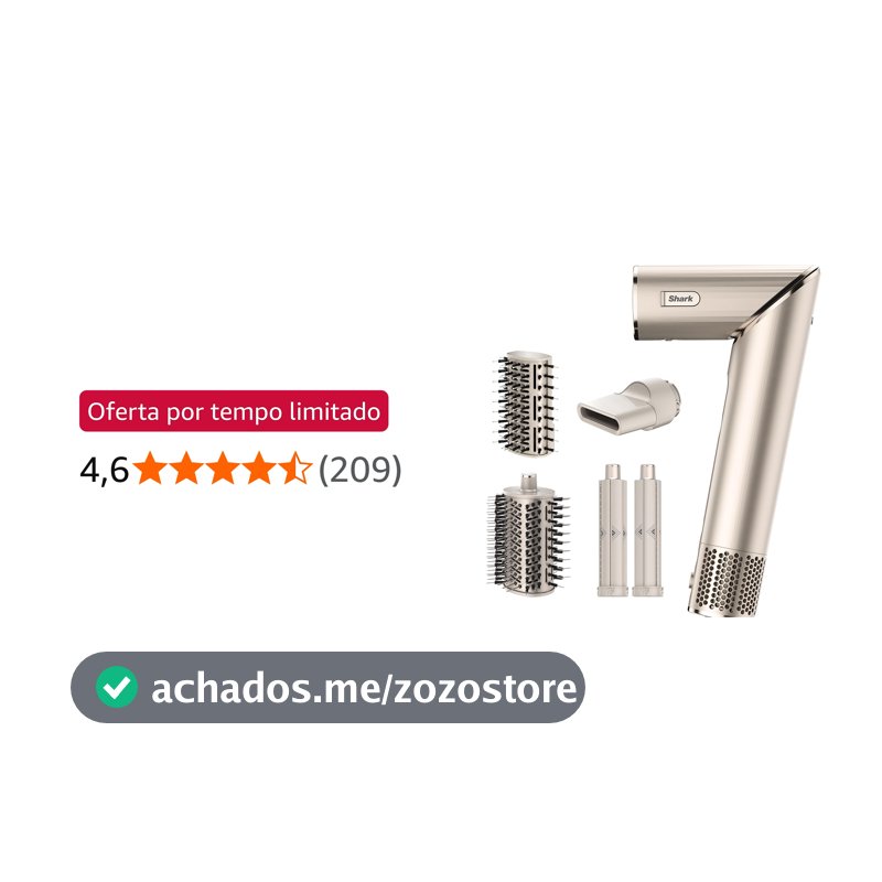 Shark, Modelador e Secador, FlexStyle, 4 em 1, Rosé, 110V