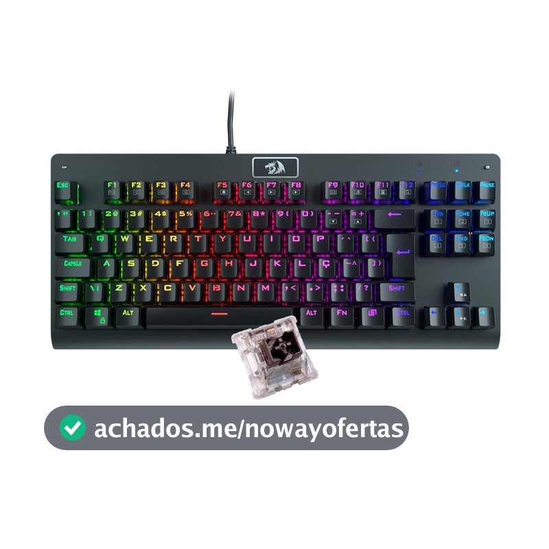 Teclado Mecânico Gamer Redragon Dark Avenger K568-2 Rgb Switch Brown Com Fio