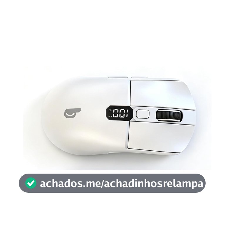 Mouse Sem Fio M30, 3 Modos (Bluetooth 5.2 + 2.4GHz USB), Tela LED, Recarregável Tipo-C, 4 DPI (800-2400), Clique Silencioso, Design Ergonômico 69g, Compatível com PC, Mac, Notebook -Branco