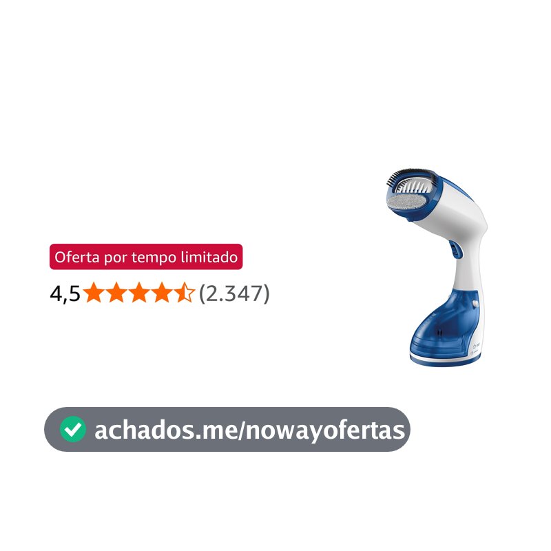 MONDIAL Passadeira a Vapor Portátil Fast Steam, Branco/Azul, 1500W, 220V - VP-09