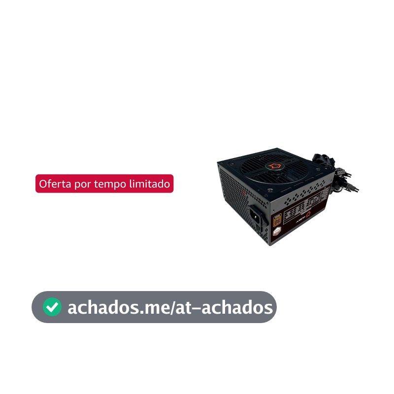 Fonte Husky Sledger 650W, 80 Plus Bronze, Cybenetics Bronze, PFC ativo, Bivolt - HFN650PT