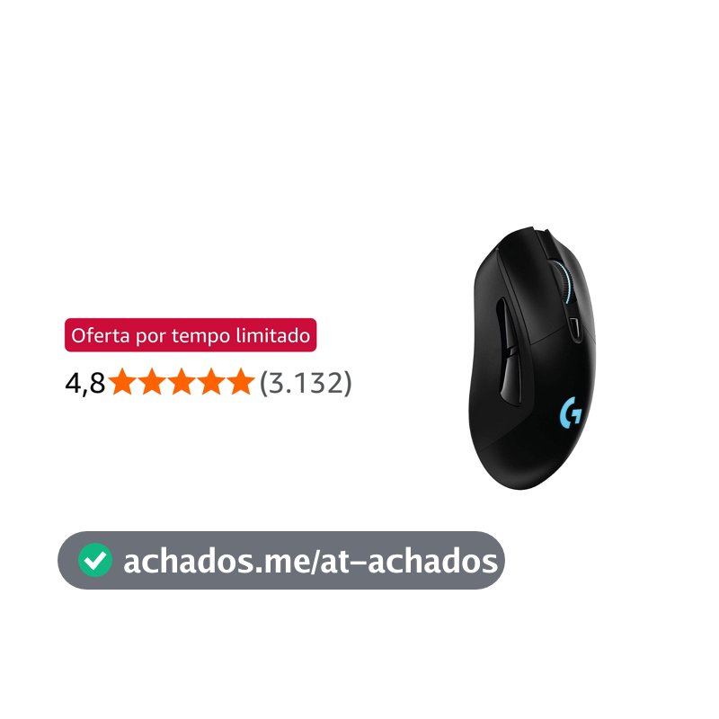 Mouse Gamer Sem Fio Logitech G703 LIGHTSPEED com RGB LIGHTSYNC, 6 Botões Programáveis, Sensor HERO 25K e Bateria Recarregável - Compatível com POWERPLAY