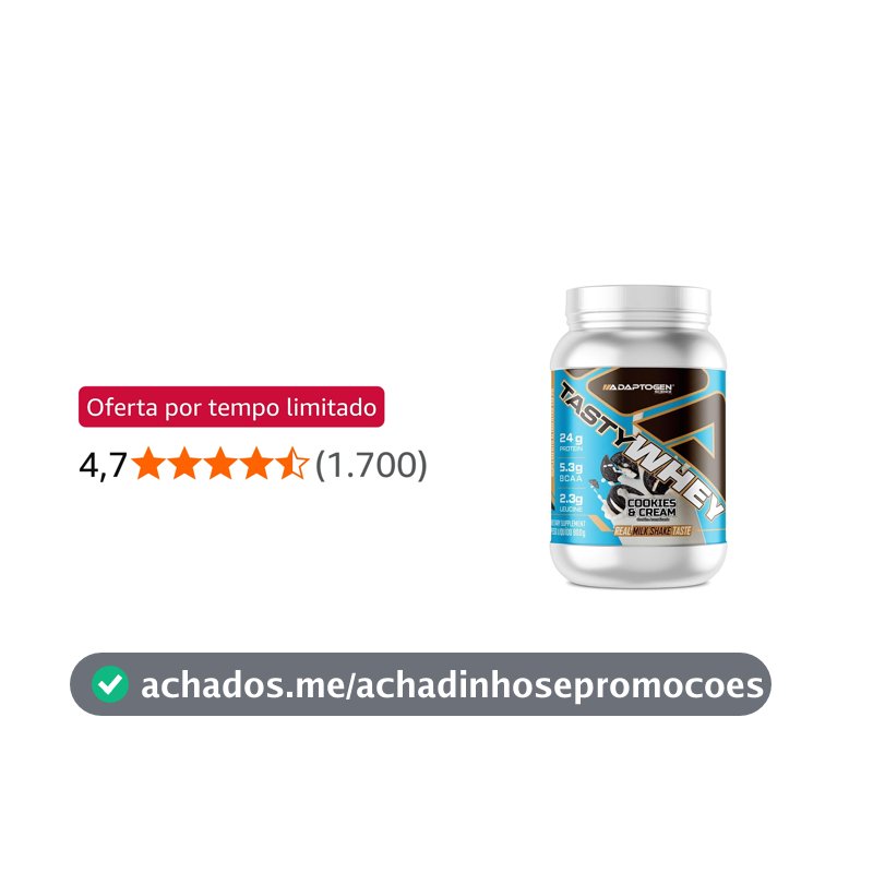 Tasty Whey (900g), Cookies & Cream., Adaptogen