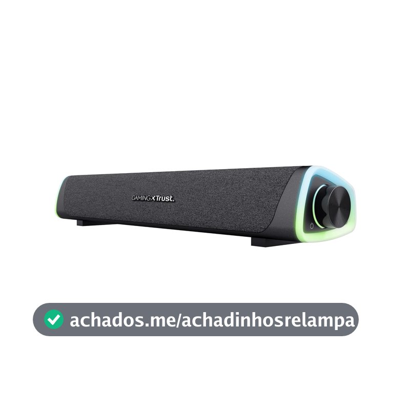 Soundbar Gamer Trust GXT 620 Axon 12W (6W RMS) RGB Preto