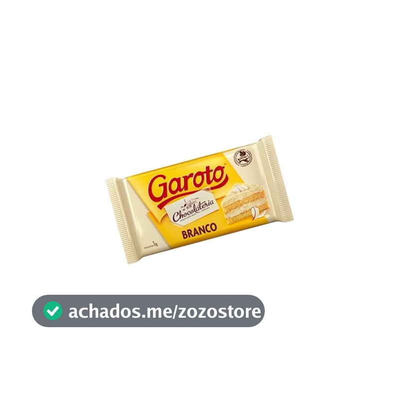 Chocolate para Cobertura GAROTO Branco 1kg