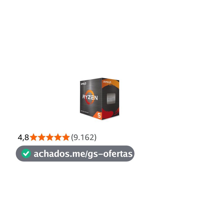 Processador AMD Ryzen 5 5500 100100000457BOX, Cerâmica Cinza