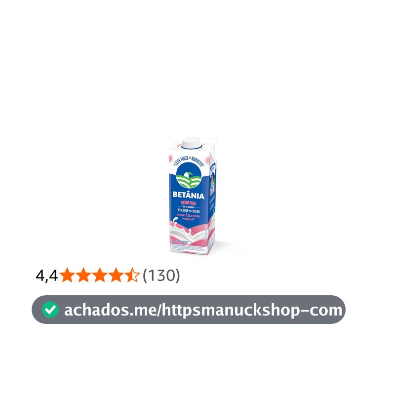 Betânia Leite UHT Desnatado 1L