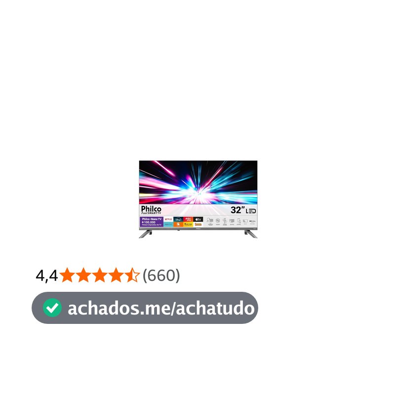 Smart TV 32" Philco Roku TV Dolby Áudio HDR10 P32CRB