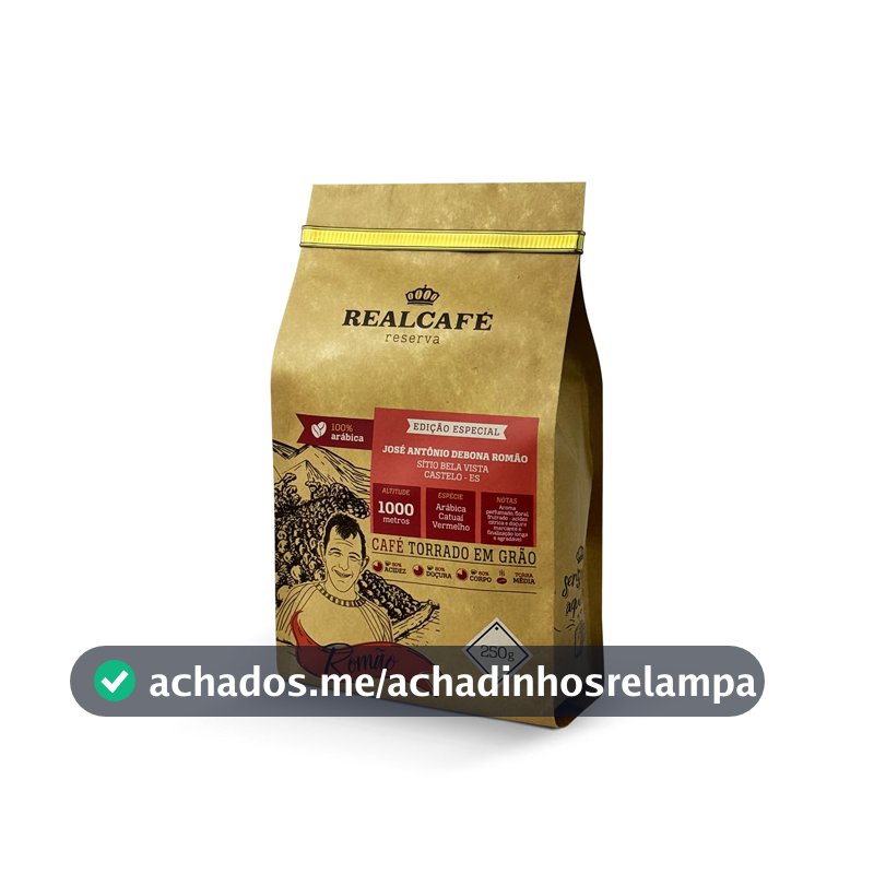 CAFÉ ESPECIAL TORRADO EM GRÃOS REALCAFÉ RESERVA EDIÇÃO LIMITADA JOSÉ ANTÔNIO DEBONA ROMÃO - 90,37 PONTOS - 250G
