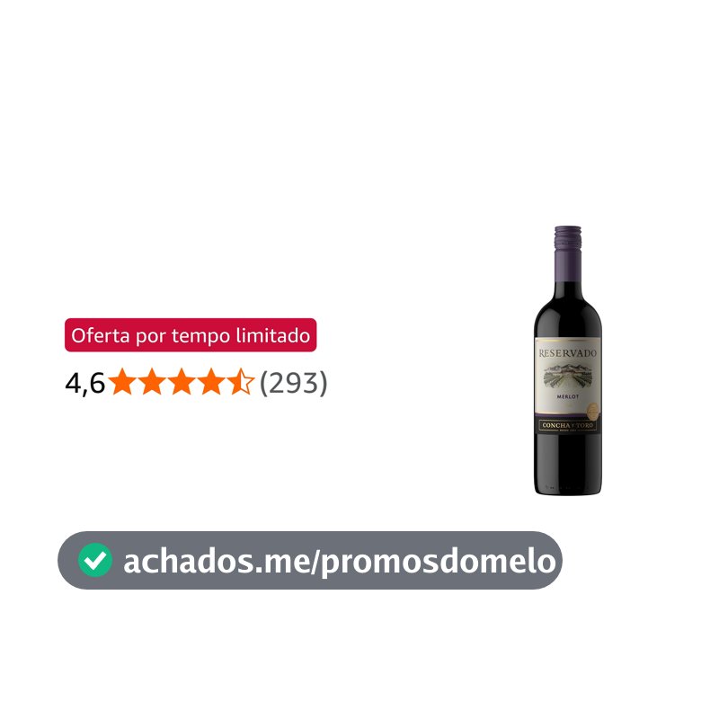 Concha y Toro Reservado Vinho Chileno Merlot 750ml