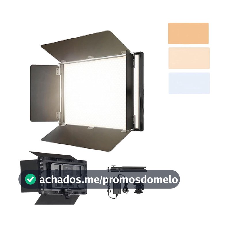 Luz de estúdio LED U800 45W/50W,com 1120 LEDs, temperatura de 3200K a 5600K, tripé incluído, adequada para transmissão ao vivo, selfies e gravação de vídeo