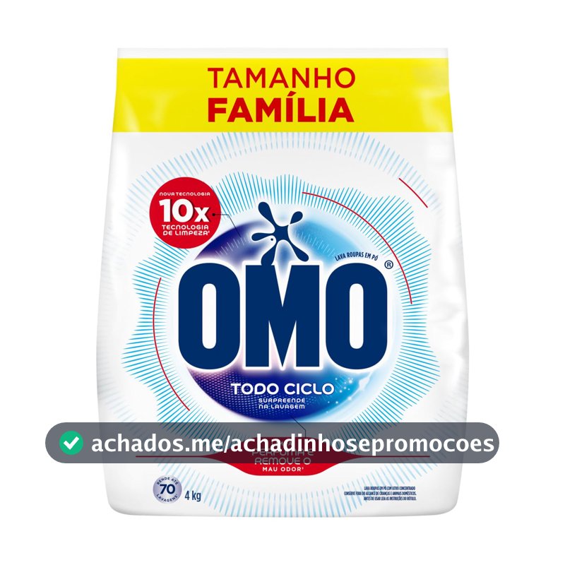 Lava-Roupas em Pó Omo Todo Ciclo, Tamanho Família, 4kg