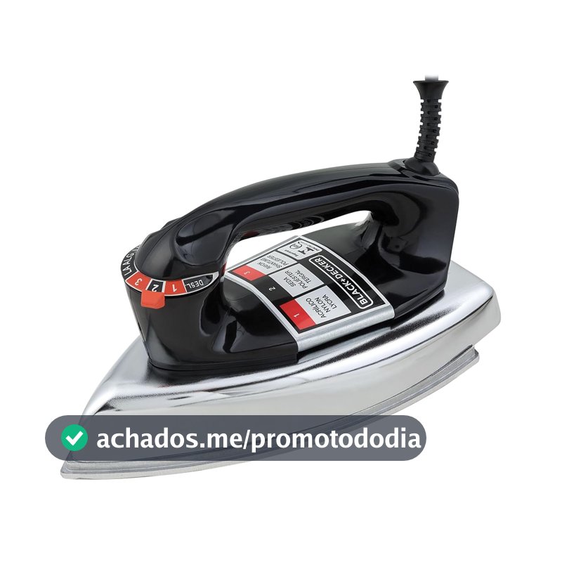 Ferro De Passar Black+decker Vfa Preto cromado 127v clássico