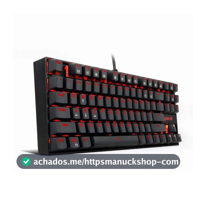 Redragon Teclado Mecânico Gamer Kumara ABNT2 LED Vermelho Single Color Switch Outemu Blue, UNICO, K552-2 PT-Blue