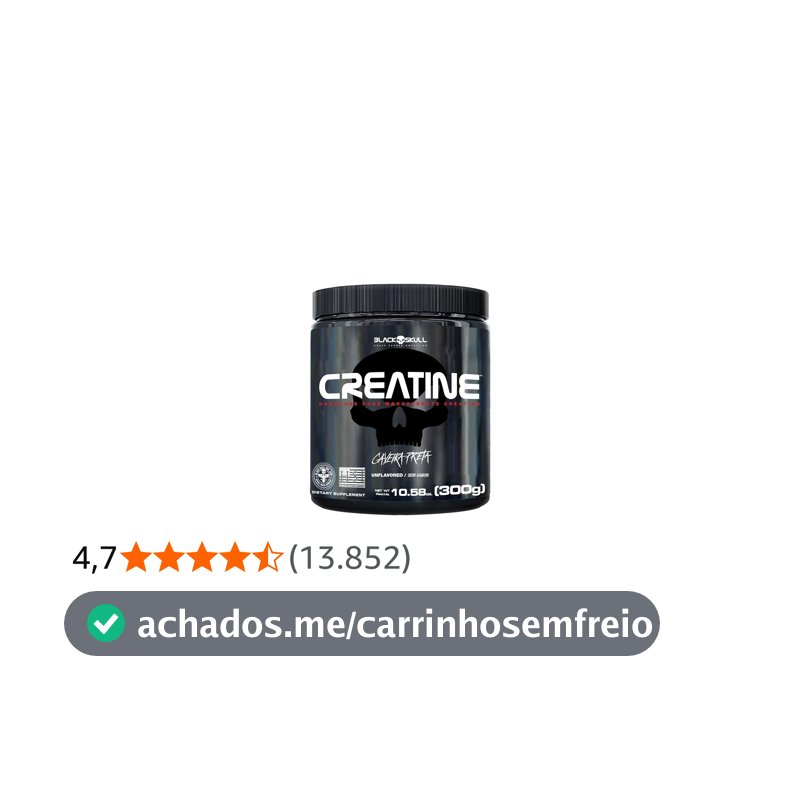 Creatine - Creatina Monohidratada - 300g - Black Skull
