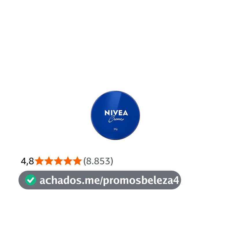 NIVEA Creme Hidratante Lata 29g, Hidratação Profunda 24h, Corporal, Uso Diário, Multibenefícios, Todas as Peles