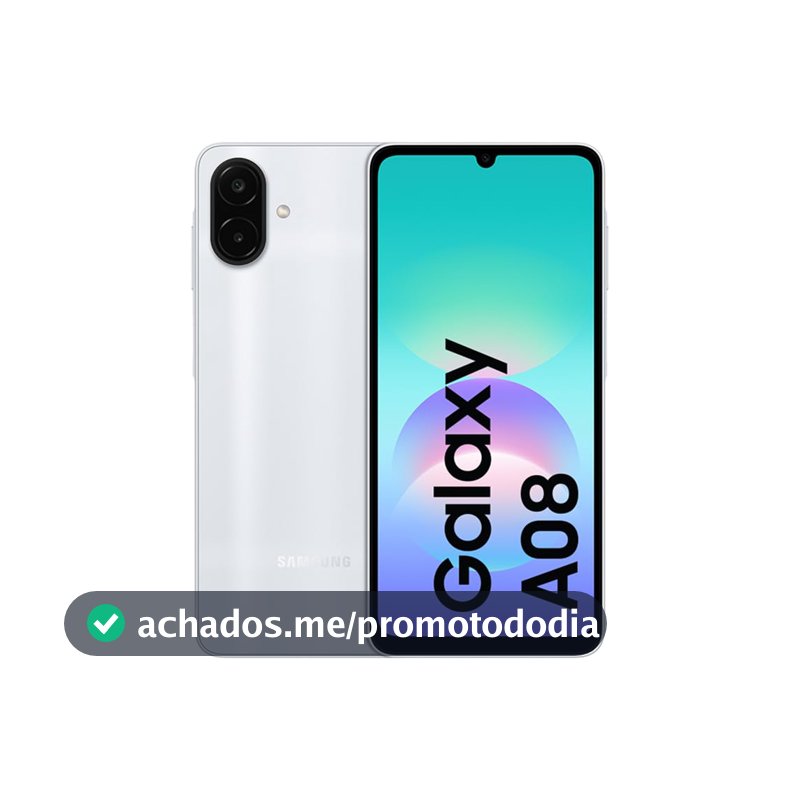 Celular Samsung Galaxy A08 128GB, 4GB RAM, 5.830mAh, 6,7" - Prata