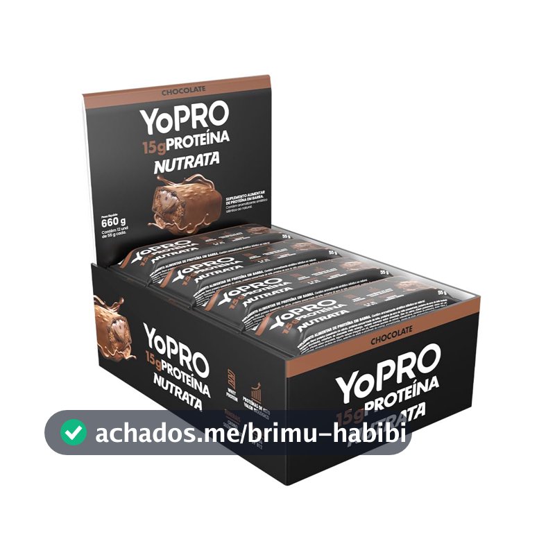 NUTRATA YOPRO 55G DISPLAY C/ 12 BARRAS - CHOCOLATE
