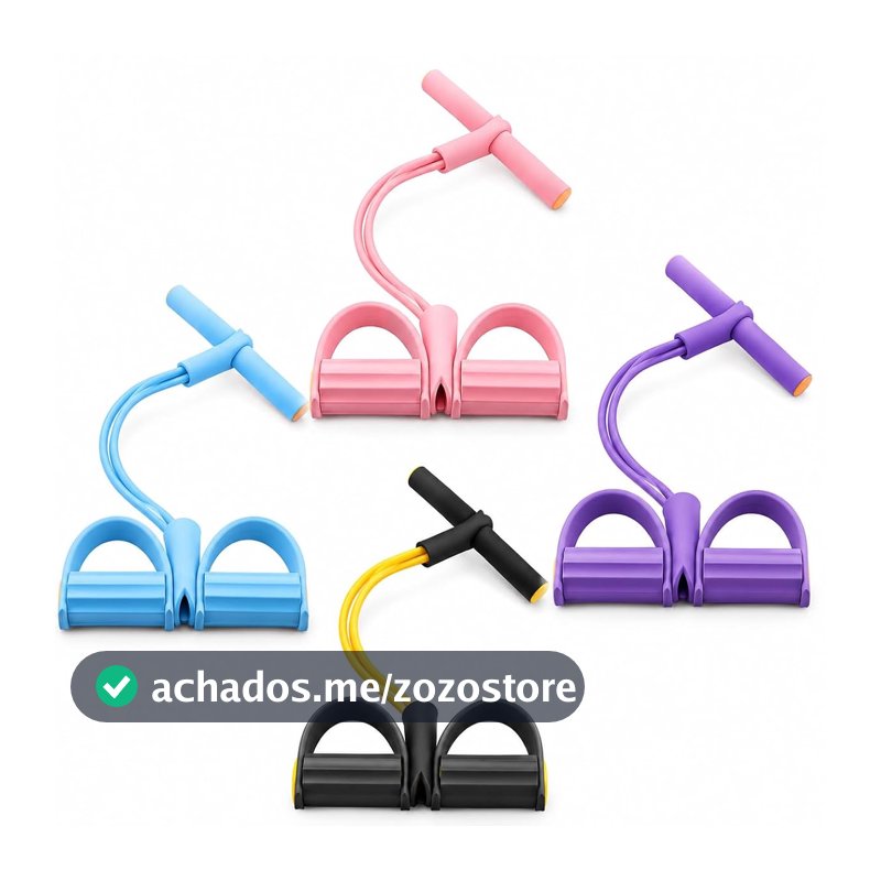 Oferta por tempo limitado: Extensor Elástico Pedal, Treino Completo em Casa, Portátil, Tonifica Braços, Abdômen, Pernas e Glúteos, 42x26 cm