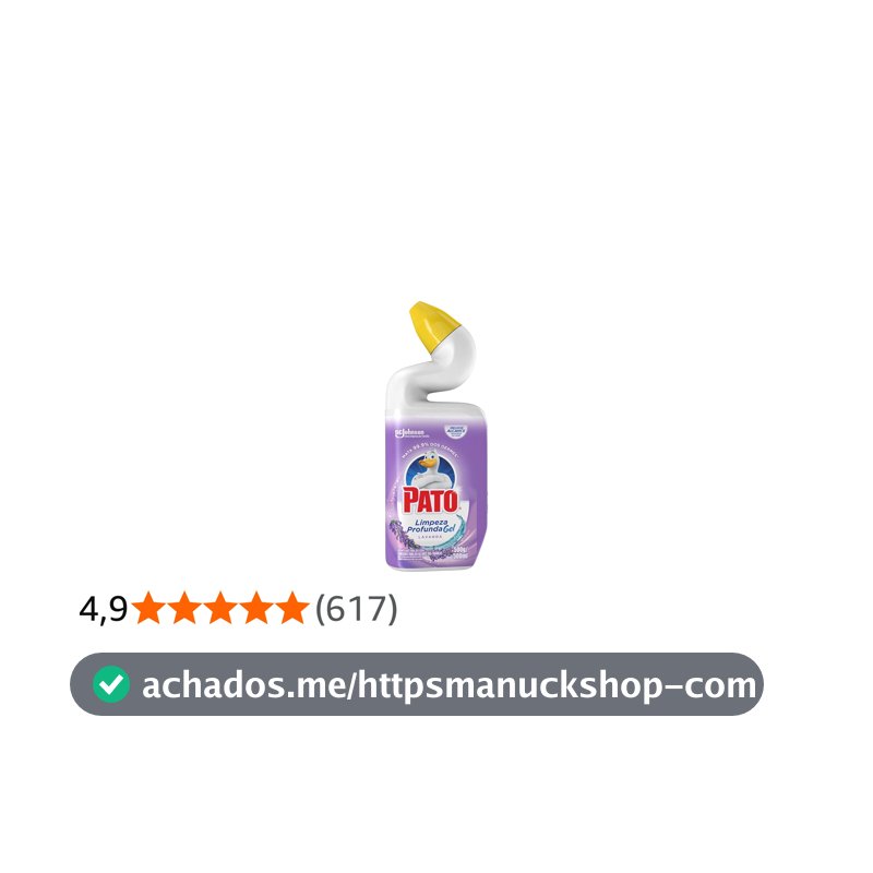 Pato Limpador Sanitário Gel Desinfetante, Lavanda, Limpeza Profunda, 500ml