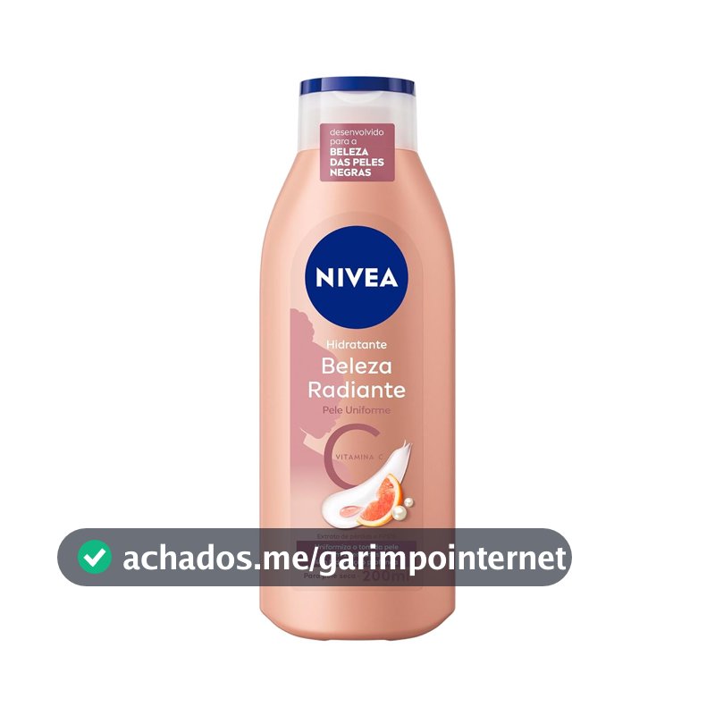Hidratante Corporal NIVEA Beleza Radiante Pele Uniforme, 200ml