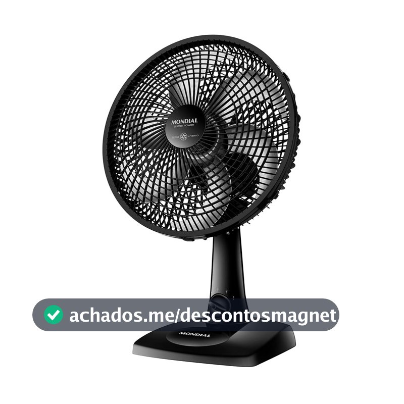 MONDIAL Ventilador de Mesa 30cm Super Power, Preto, 60W, 220V - VSP-30-B