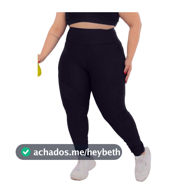 Calça Legging Feminina Plus Size G1 G2 G3 G4 G5 G6 Suplex Costura Reforçada Donna Martins