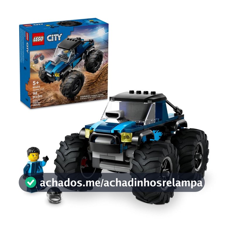 LEGO Set City Great Vehicles 60402 Monster Truck Azul 148 peças