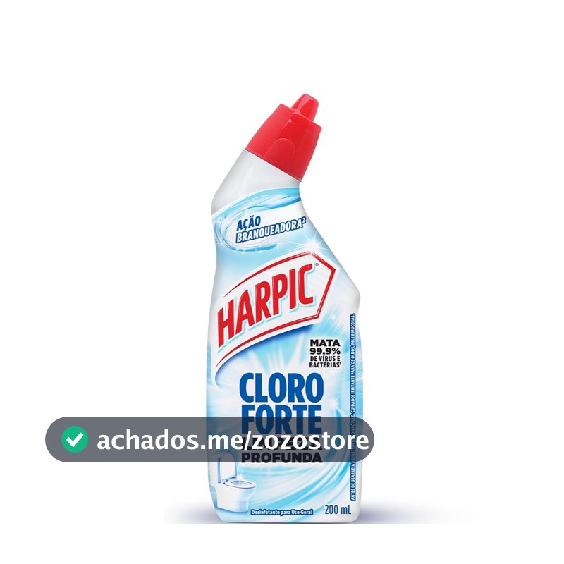 Desinfetante Sanitário Harpic Cloro Forte, 200ml