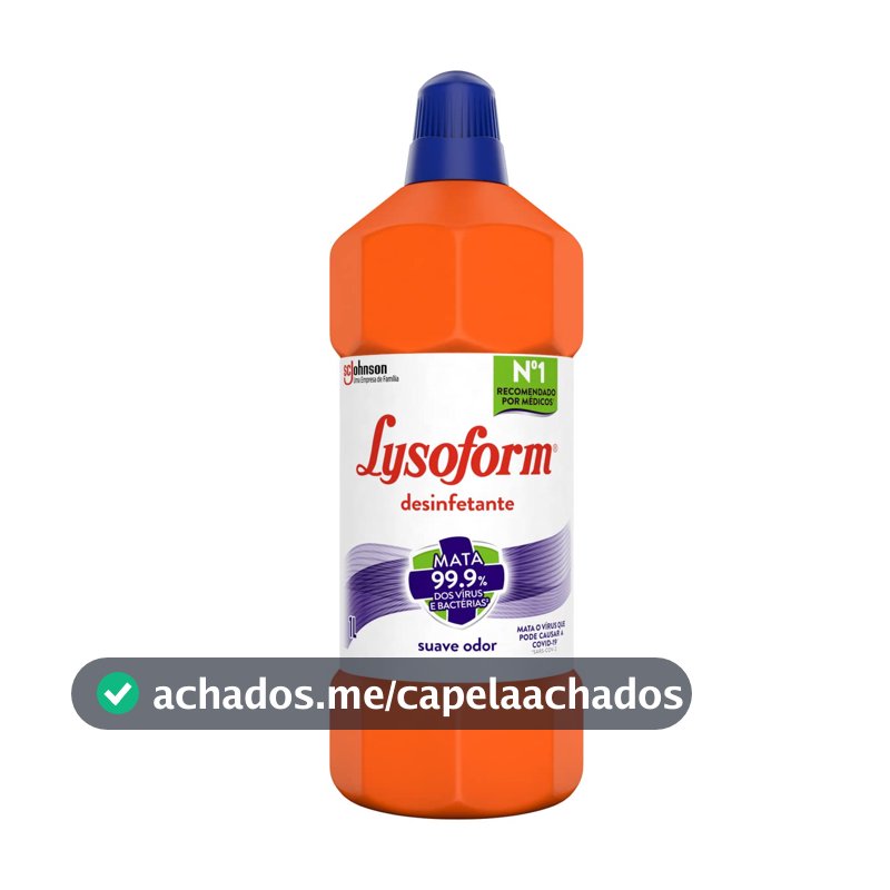 Lysoform Original, Desinfetante Líquido, Limpeza Pesada e Eficiente, 1L