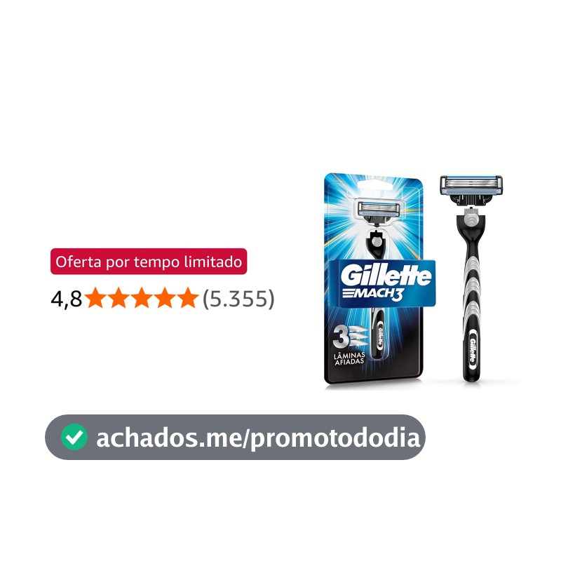 Gillette Mach3 Aparelho de Barbear com 3 Lâminas 1 Unidade