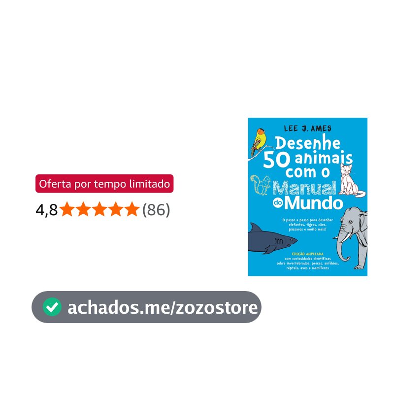 Desenhe 50 animais com o Manual do Mundo - Edição ampliada