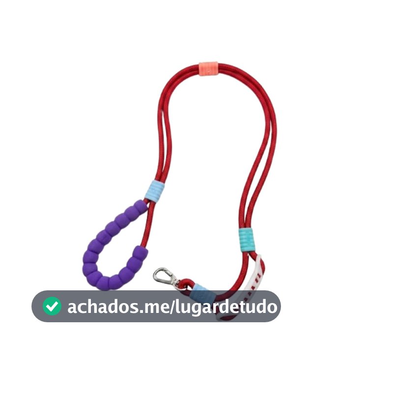 Oferta por tempo limitado: Genérico, Guia Mãos Livres Corda Dupla com Trava de Segurança e Cores Vibrantes Cor:Vermelho