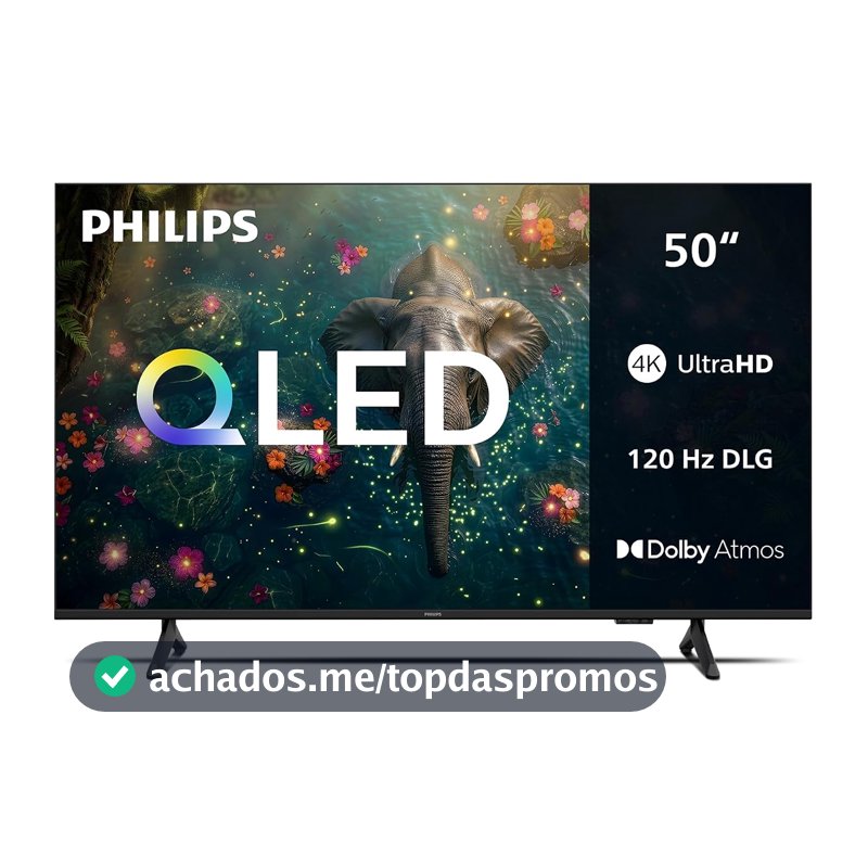 Smart TV Philips 50" 4K QLED 50PQG7811/78 Comando de Voz Bluetooth