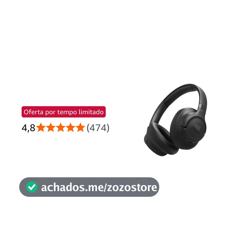 JBL, Fone de Ouvido Bluetooth Over-Ear, Tune 730BT, Sem Fio, Até 76 Horas de Bateria - Preto
